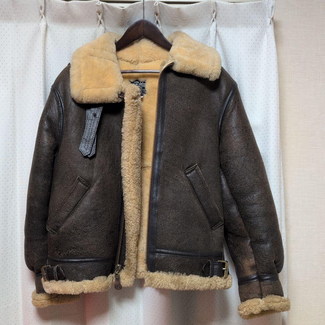 d*a様 AVIREX B3 フライトジャケット レザー ムートン ボア 38サ