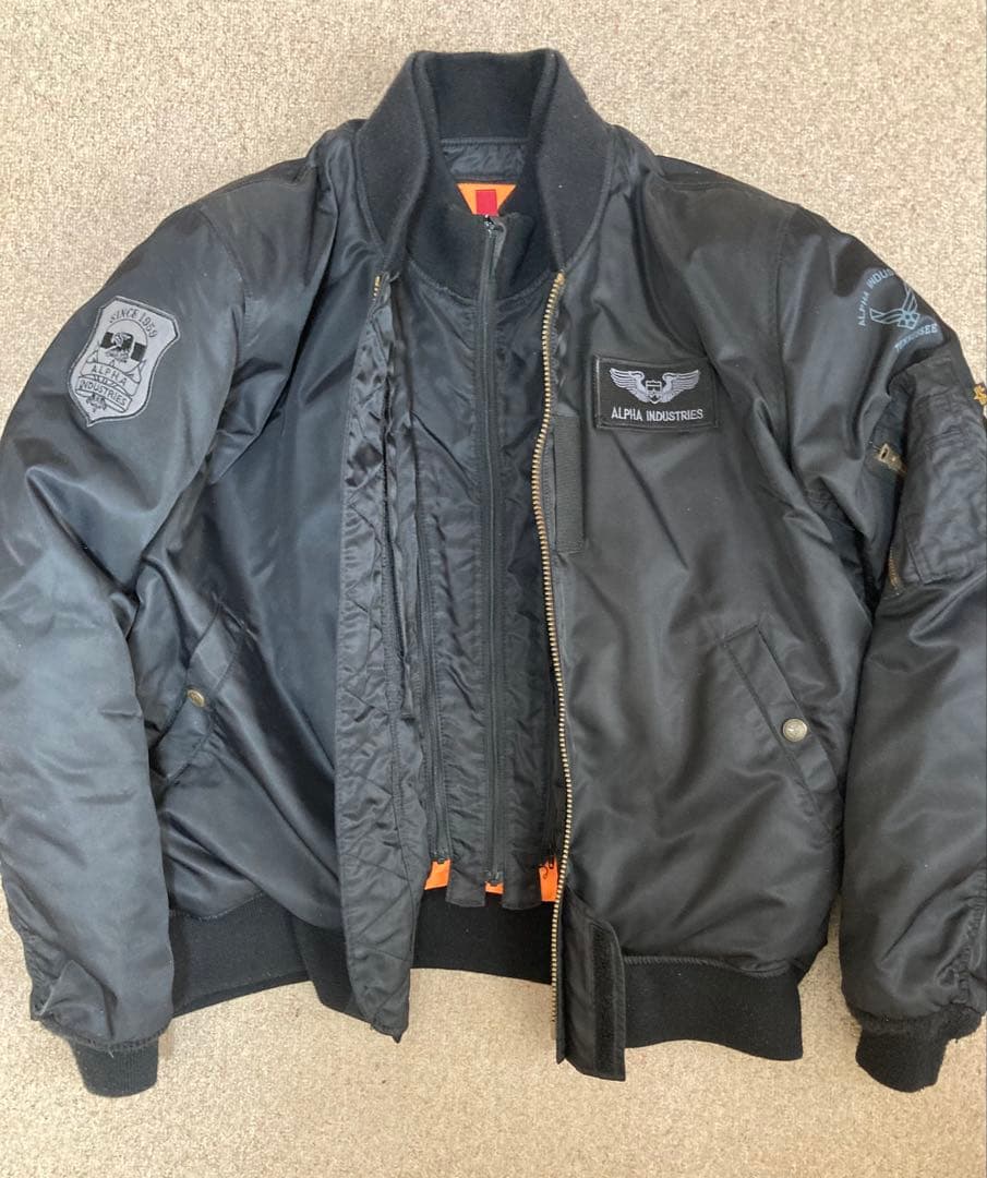 ALPHA INDUSTRIES MA-1 バイク用ウインタージャケット