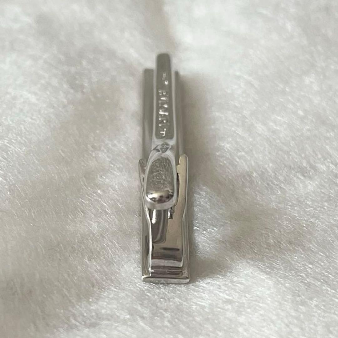 ブルガリ　ネクタイピン　サークルログ　925　シルバー　ロゴ型押し　タイピン