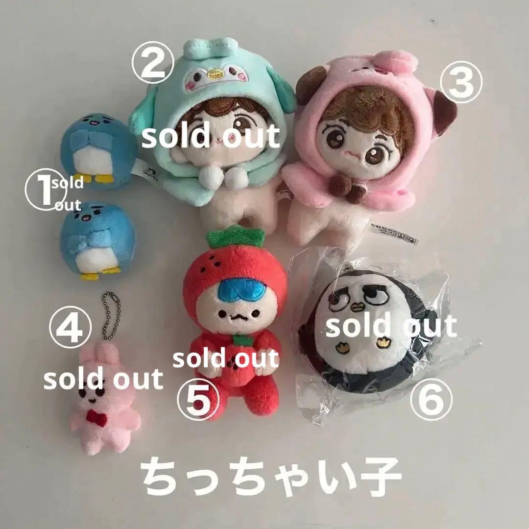 EXO ギョンス　ベッキョン　シウミン　チャニョル　カイ　ぬいぐるみ　洋服