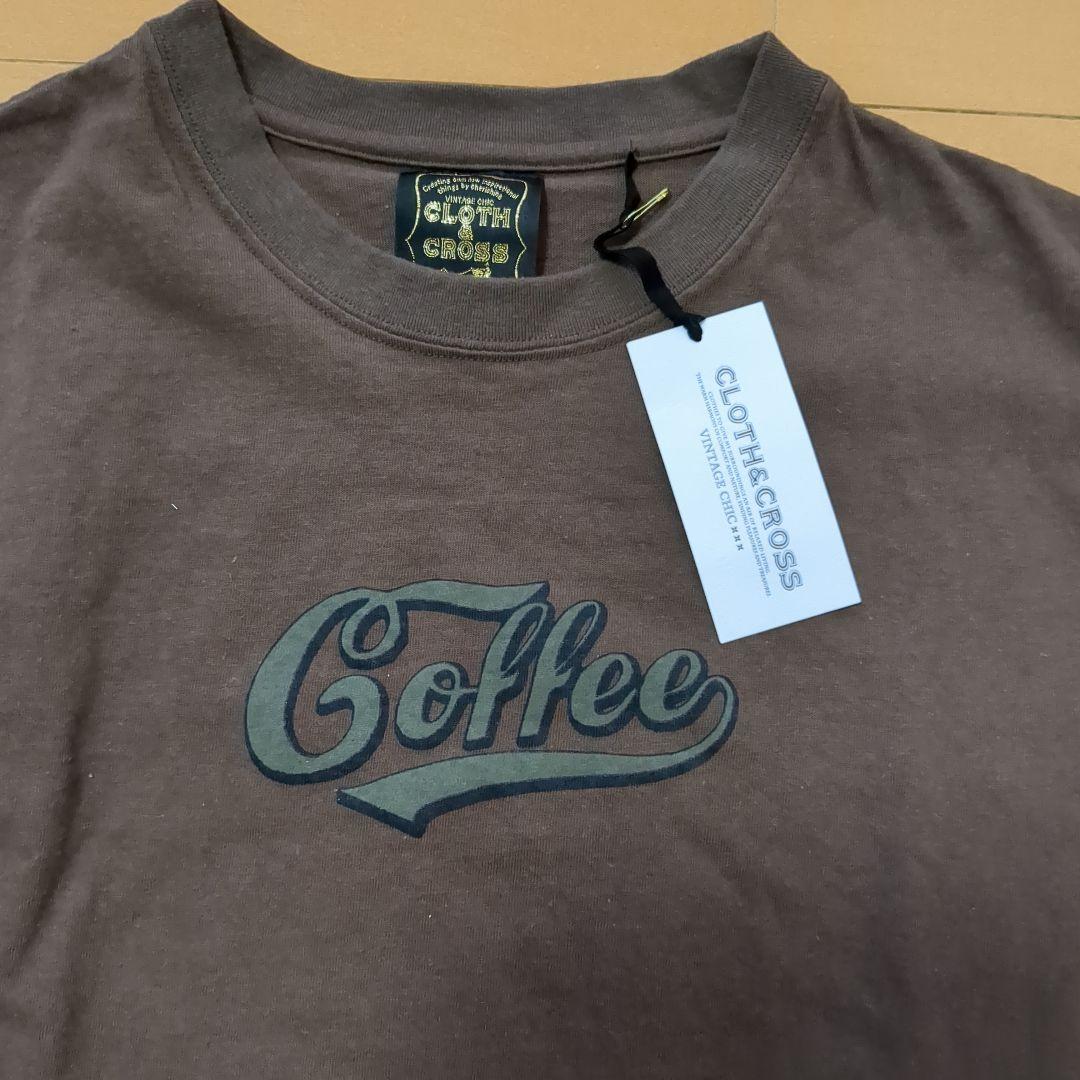 超美品　CLOTH & CROSS　Coffee長袖Tシャツ　妄想カフェ