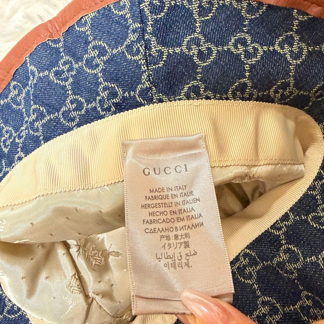GUCCI グッチ デニムハット バケット Mサイズ 57cm