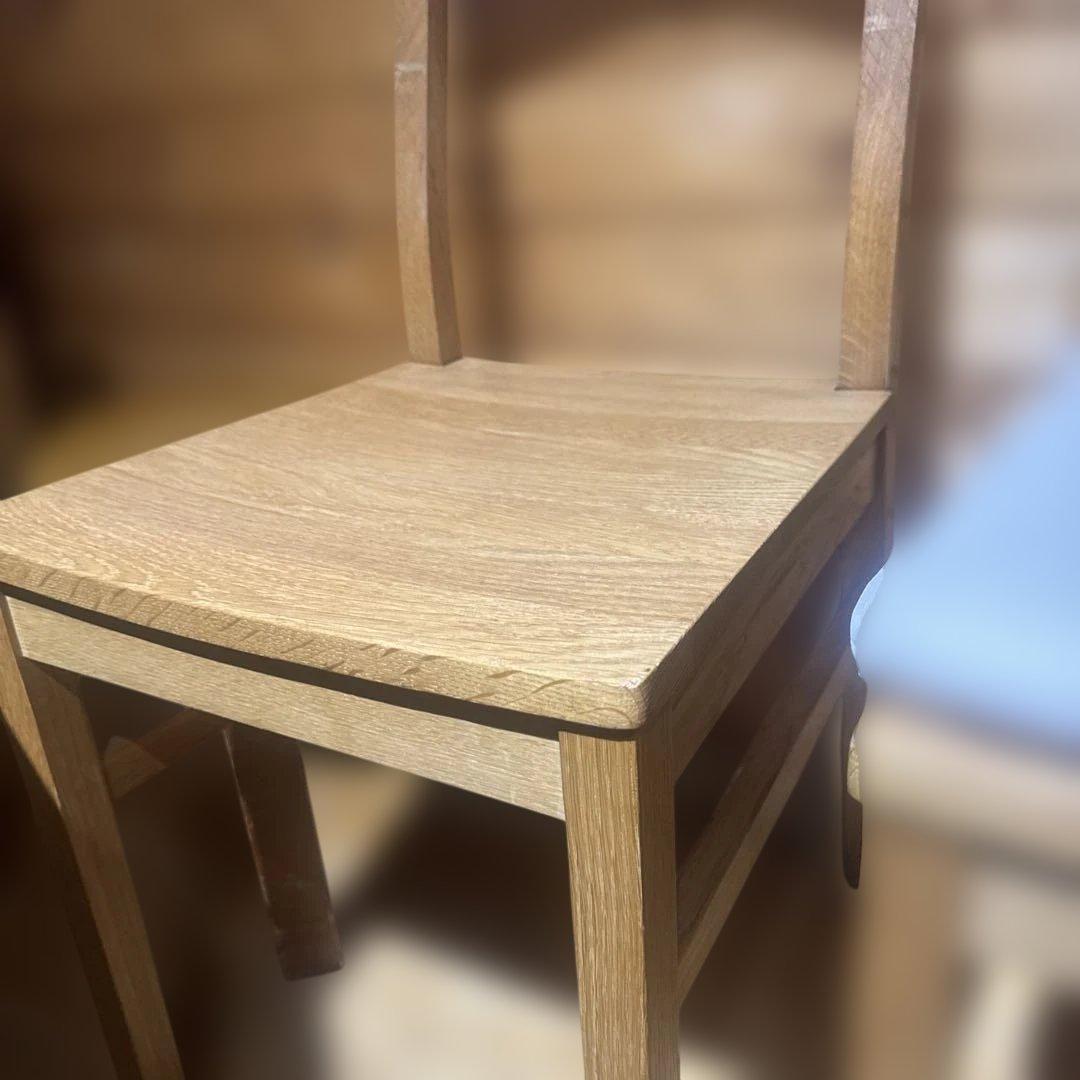 無印良品　無垢材オーク材 チェア 2脚セット