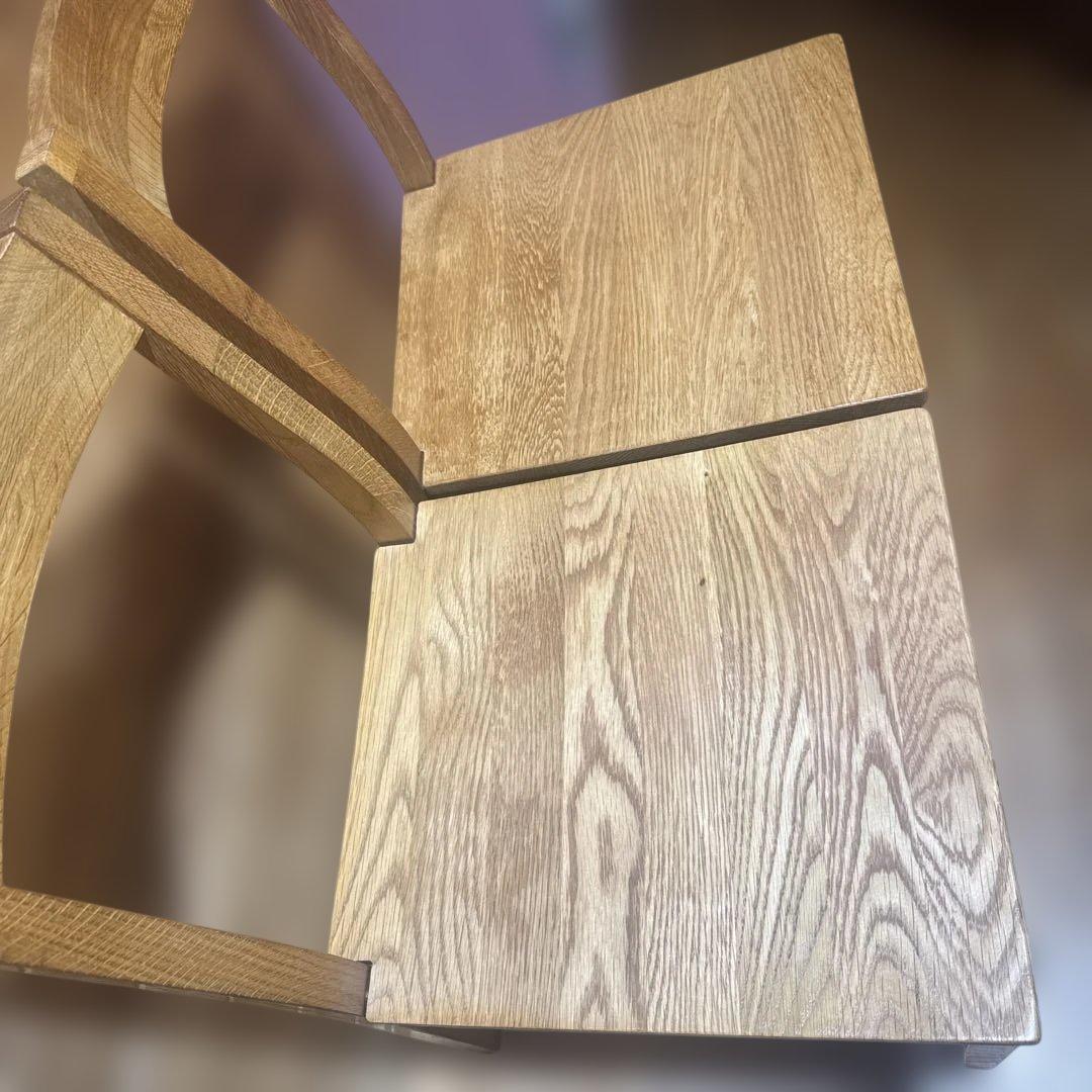 無印良品　無垢材オーク材 チェア 2脚セット