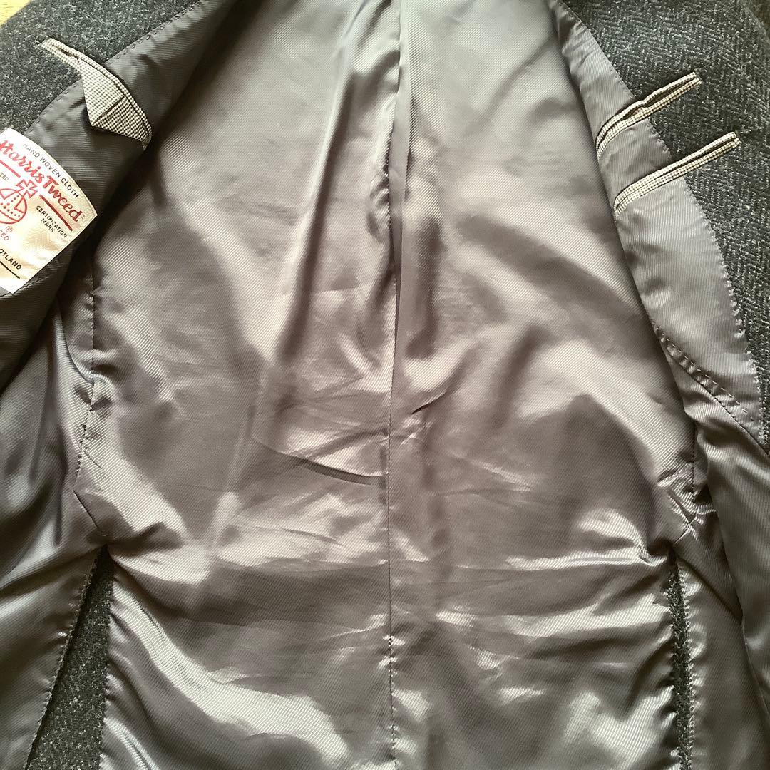 ハリスツイード ジャケット チャコールグレー