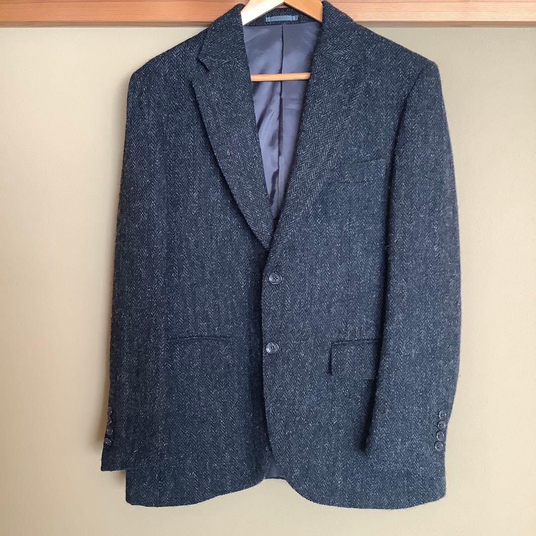 ハリスツイード ジャケット チャコールグレー