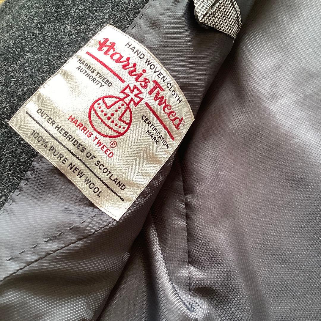 ハリスツイード ジャケット チャコールグレー