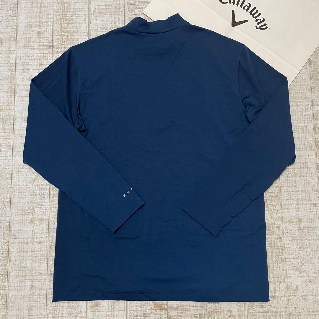 新品 キャロウェイ トラヴィスマシュー モック 胸ライン ネイビー XLサイズ
