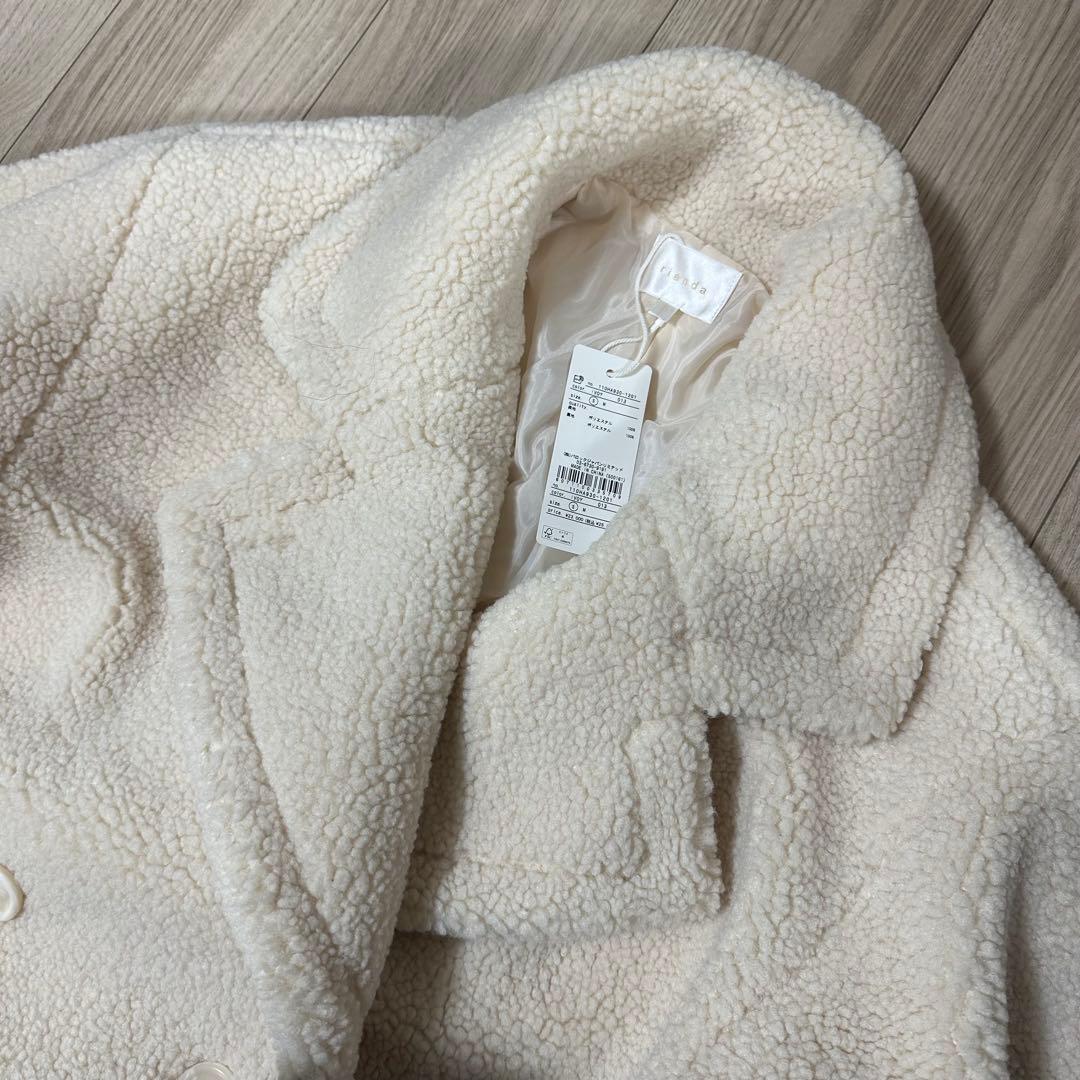 rienda リエンダ　テディボア2WAYロングコート　IVOY S