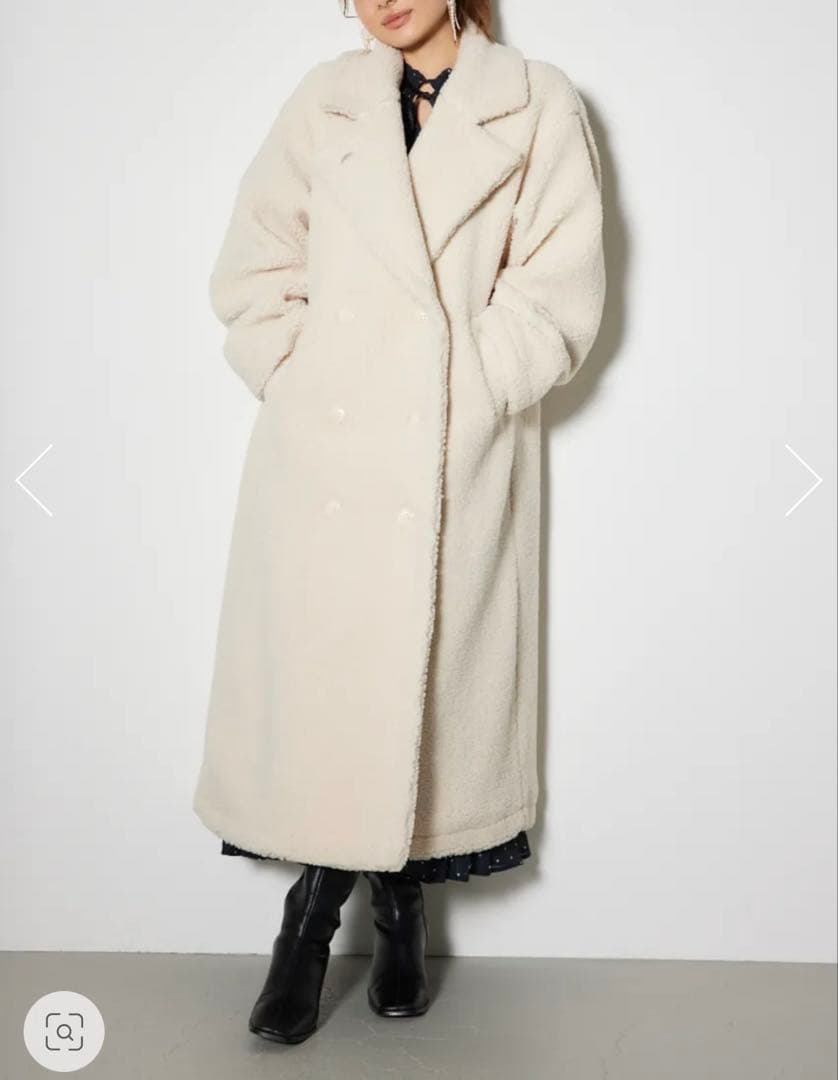 rienda リエンダ　テディボア2WAYロングコート　IVOY S