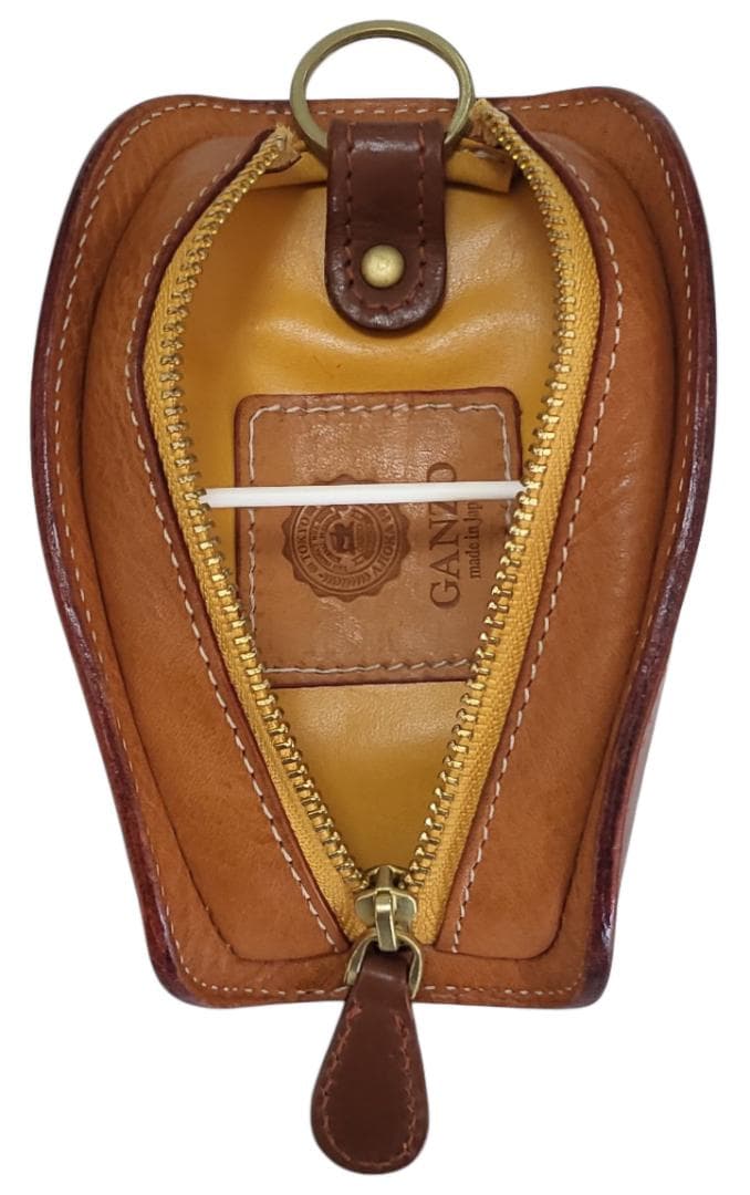 ☆美品 GANZO ／ ガンゾ 立体キーポーチ キーケース キーリング !!