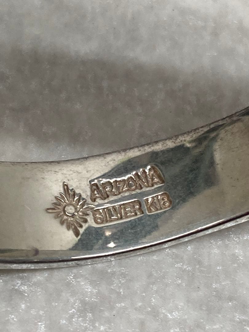 ARIZONA アリゾナフリーダム シルバー K18 18金 ルビー バングル