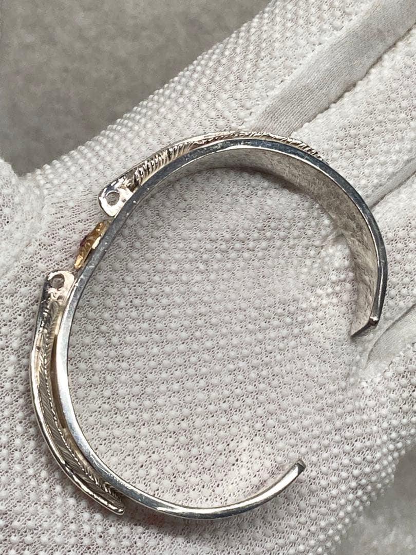 ARIZONA アリゾナフリーダム シルバー K18 18金 ルビー バングル