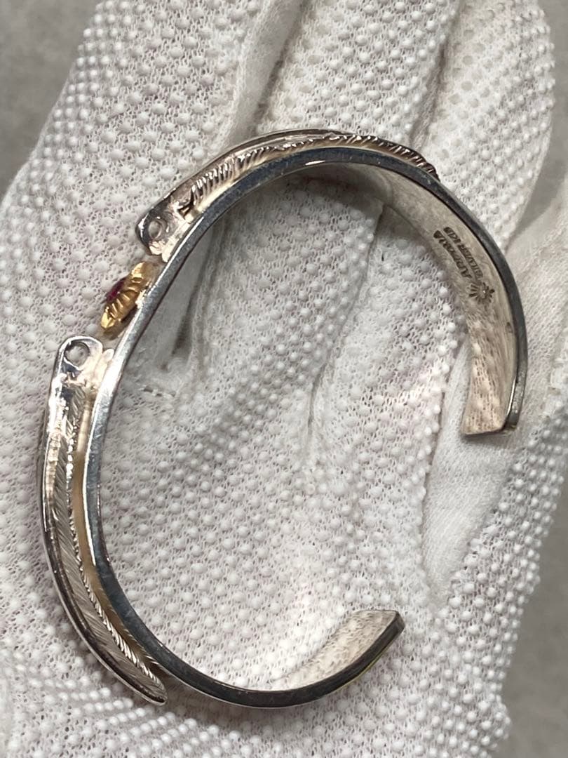 ARIZONA アリゾナフリーダム シルバー K18 18金 ルビー バングル