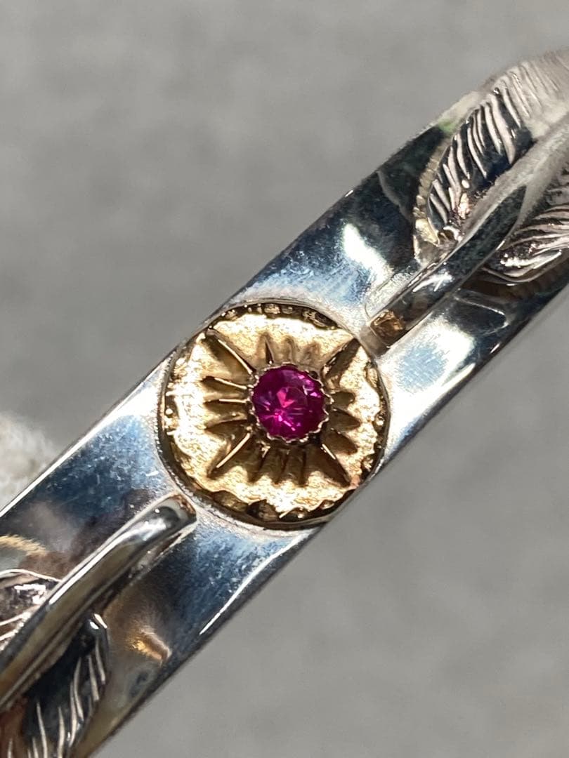 ARIZONA アリゾナフリーダム シルバー K18 18金 ルビー バングル