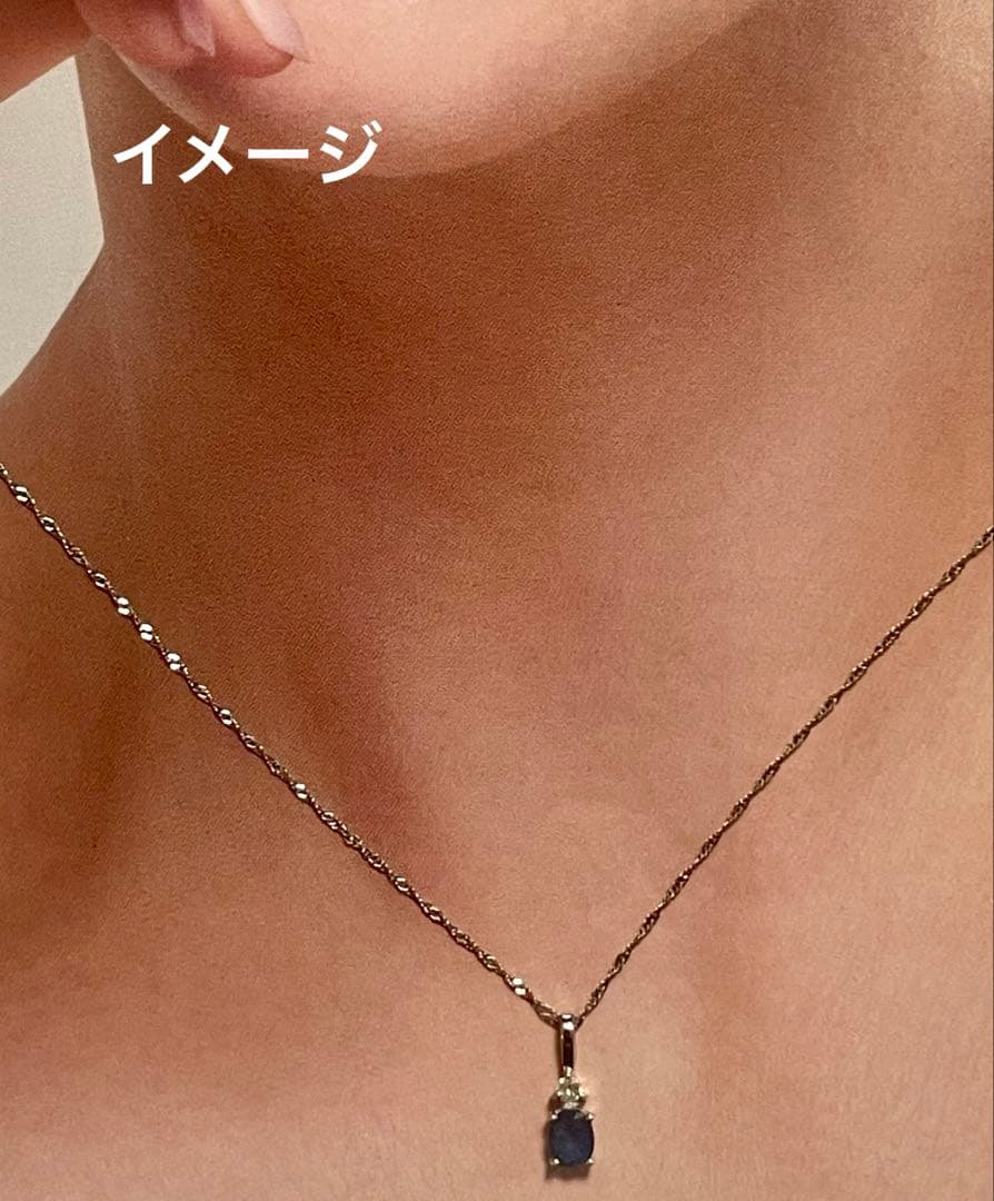 k18WGトップ　ブルーサファイア0.36ct ダイヤモンド0.03ct