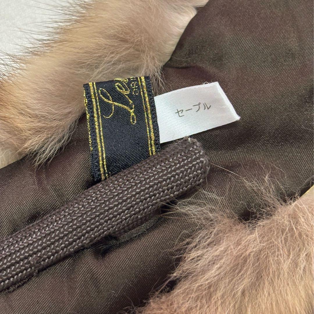 美品 Leilian レリアン セーブルファーカラー クリップ付 リアルファー