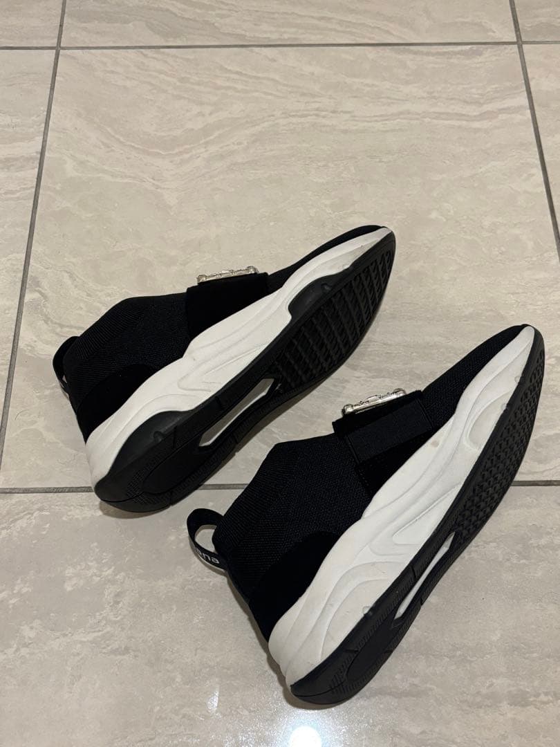 +diana24cm ダイアナ クリスタルバックル ニットソックススニーカー