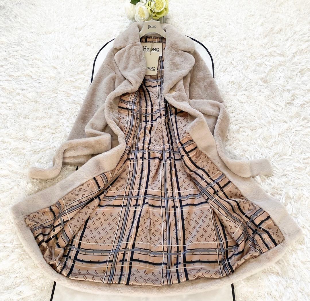 ★新品未使用★ヘルノHERNOファーコート★
