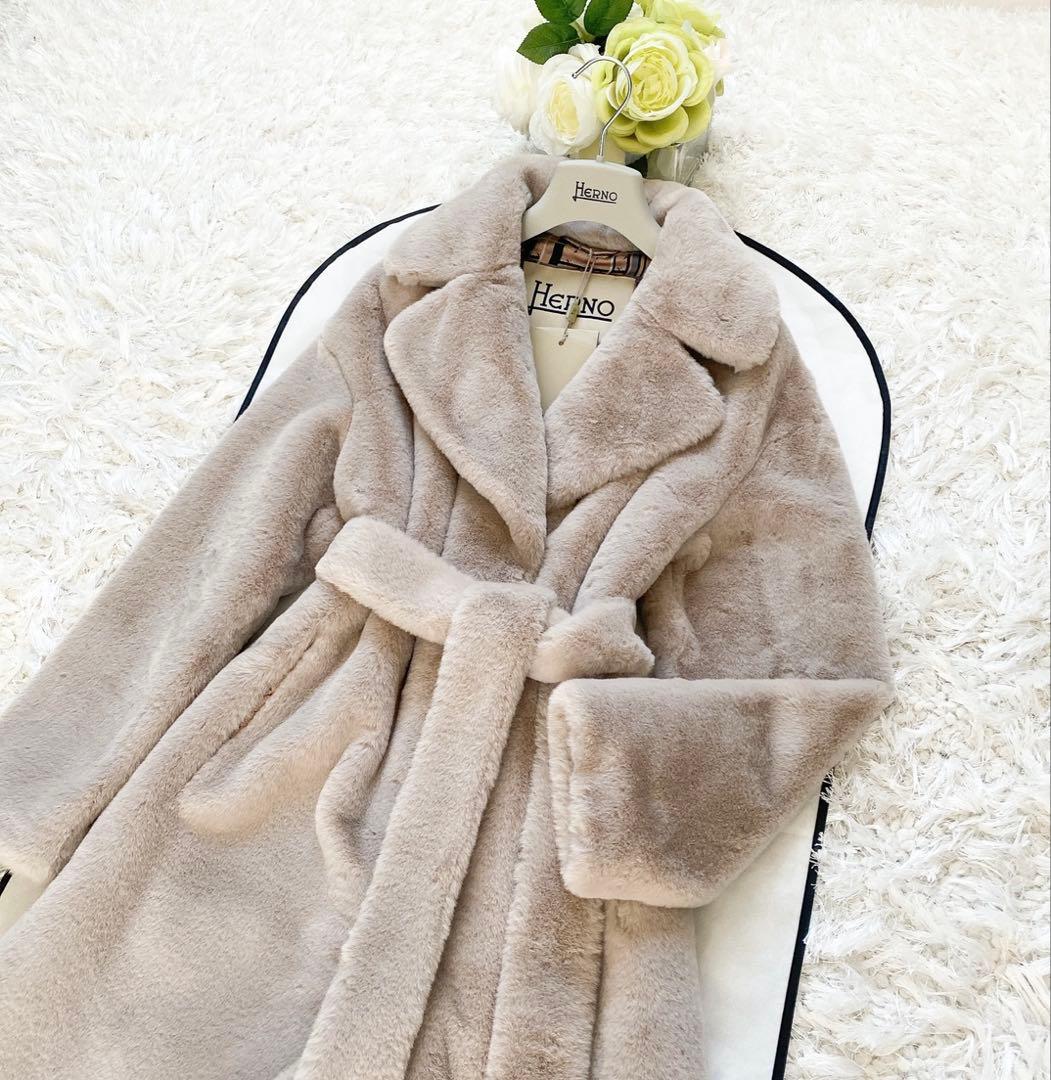 ★新品未使用★ヘルノHERNOファーコート★