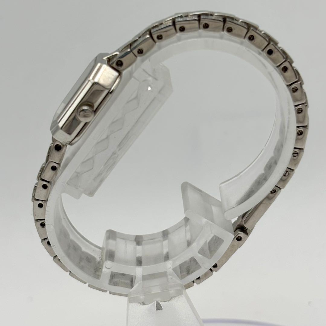 美品✨4℃ ヨンドシー 腕時計 シルバー 1Pダイヤ スクエア レディース
