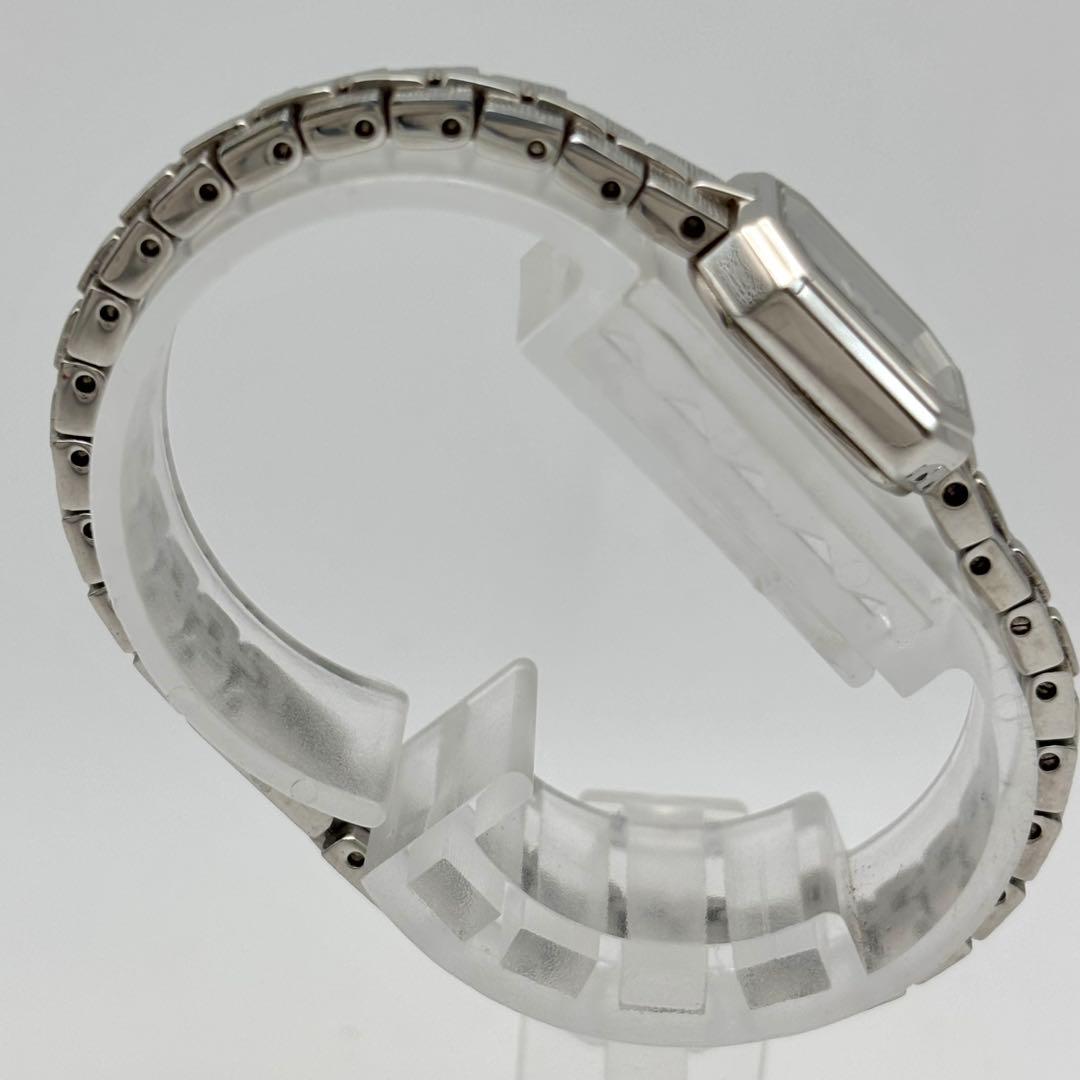 美品✨4℃ ヨンドシー 腕時計 シルバー 1Pダイヤ スクエア レディース