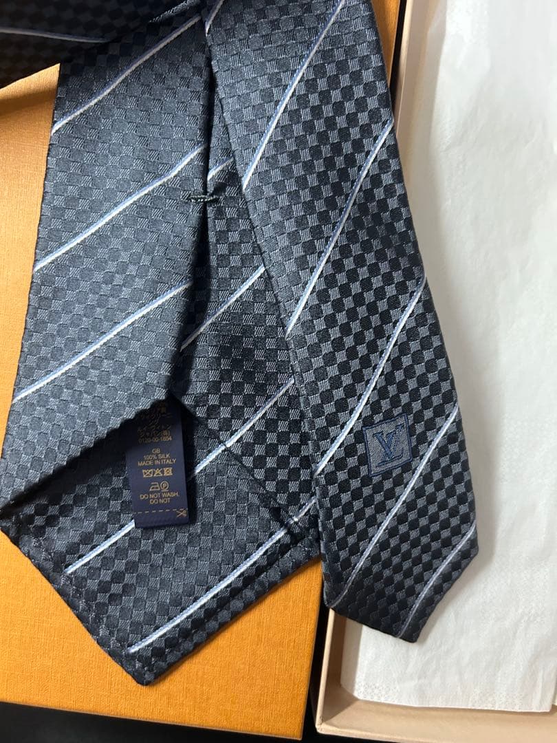 LOUIS VUITTON ルイヴィトン ネクタイ ダミエ レジメンタル