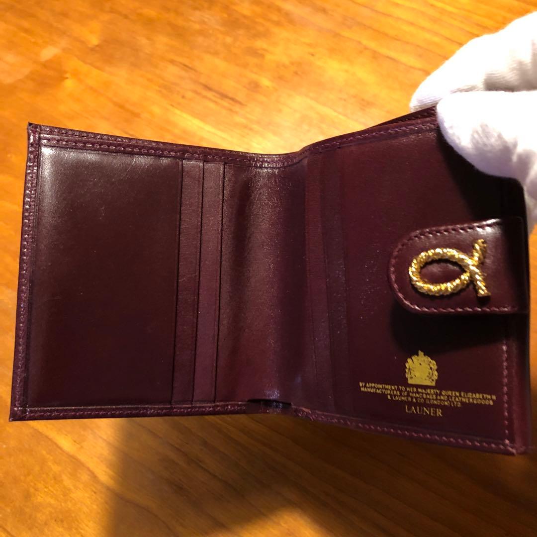 [未使用]英国王室御用達ＬAUNERの折り財布