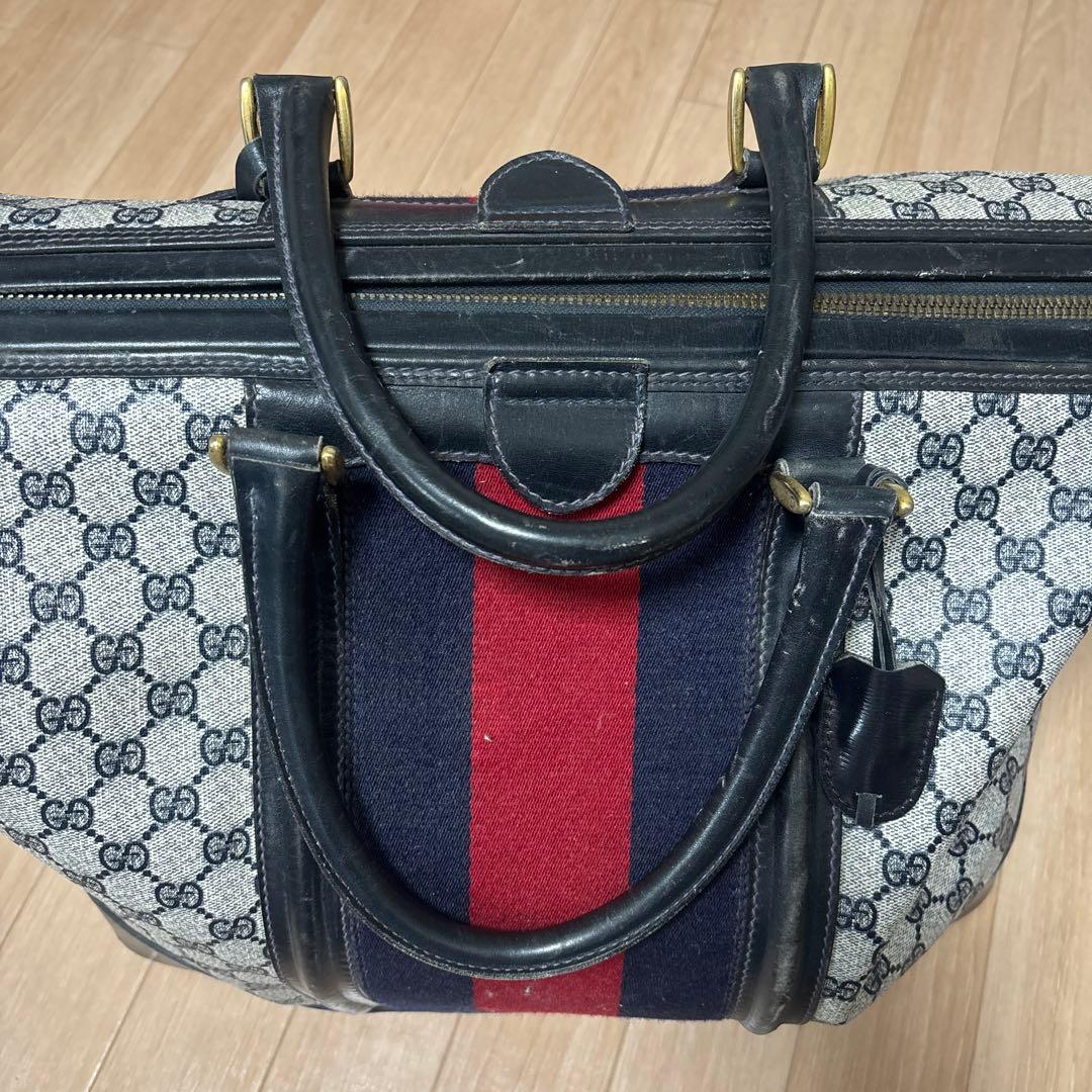 GUCCI ボストンバッグ GGパターン オールドGUCCI