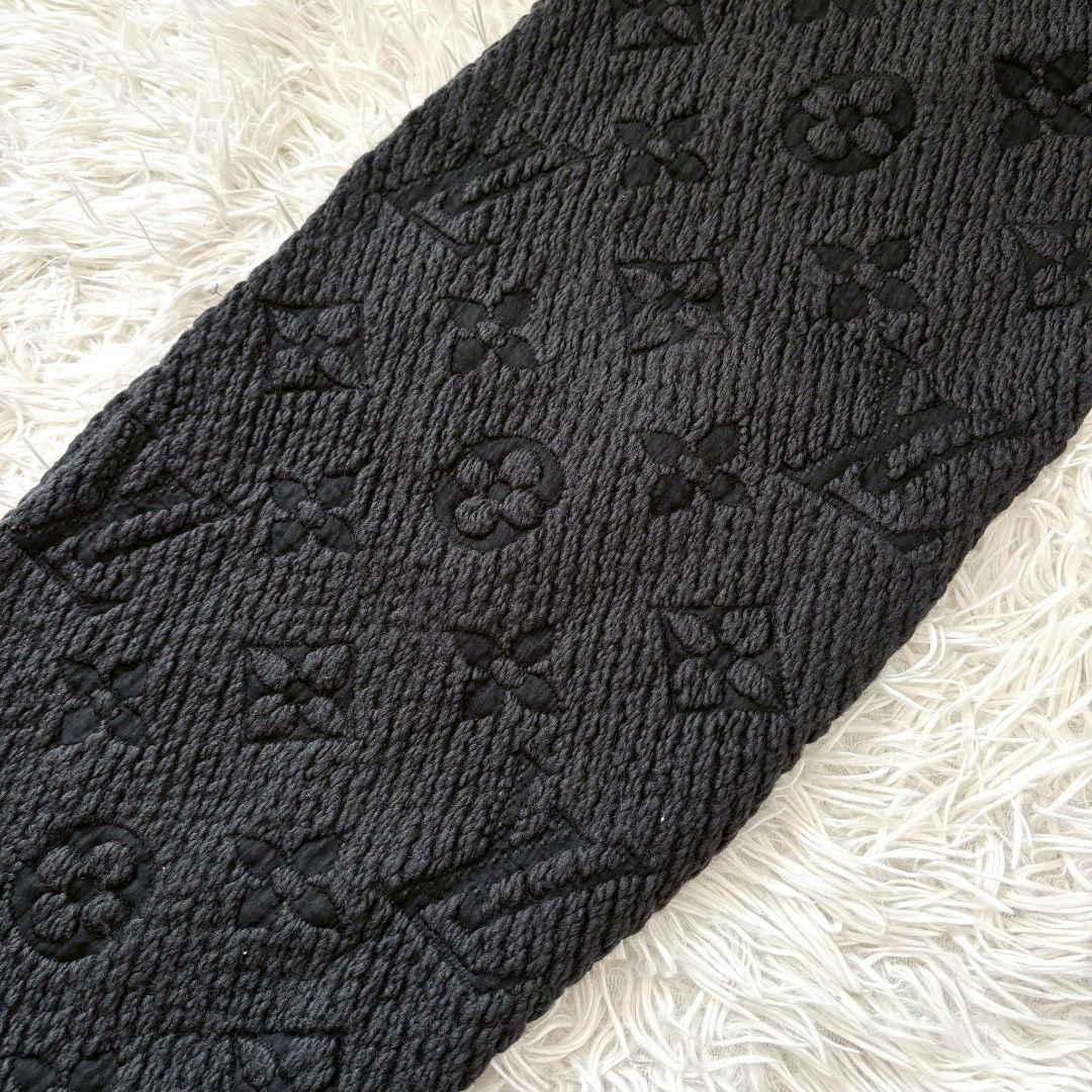 【美品✨】ヴィトン　エシャルプロゴマニア　マフラー　ダークグレー