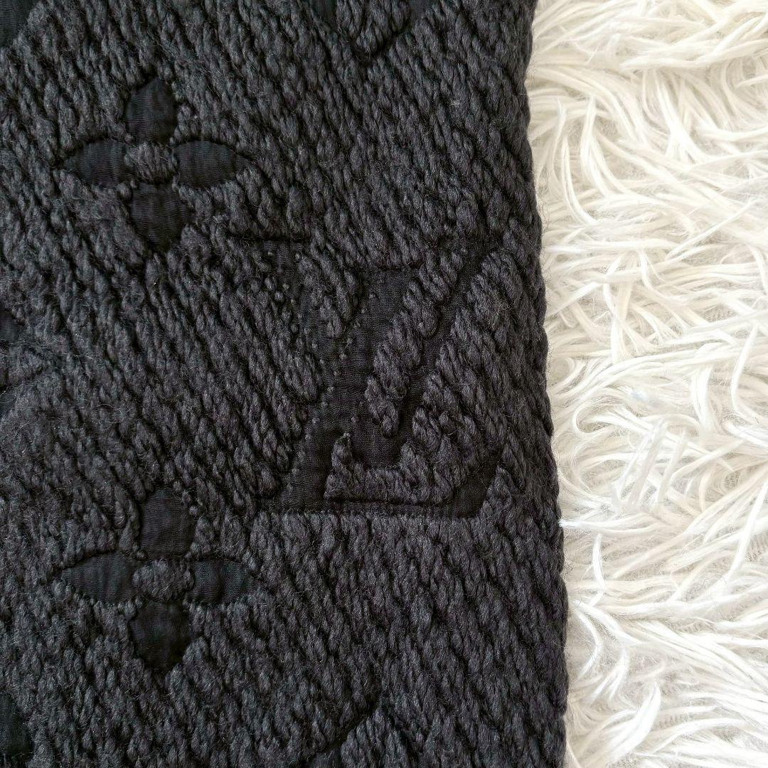 【美品✨】ヴィトン　エシャルプロゴマニア　マフラー　ダークグレー