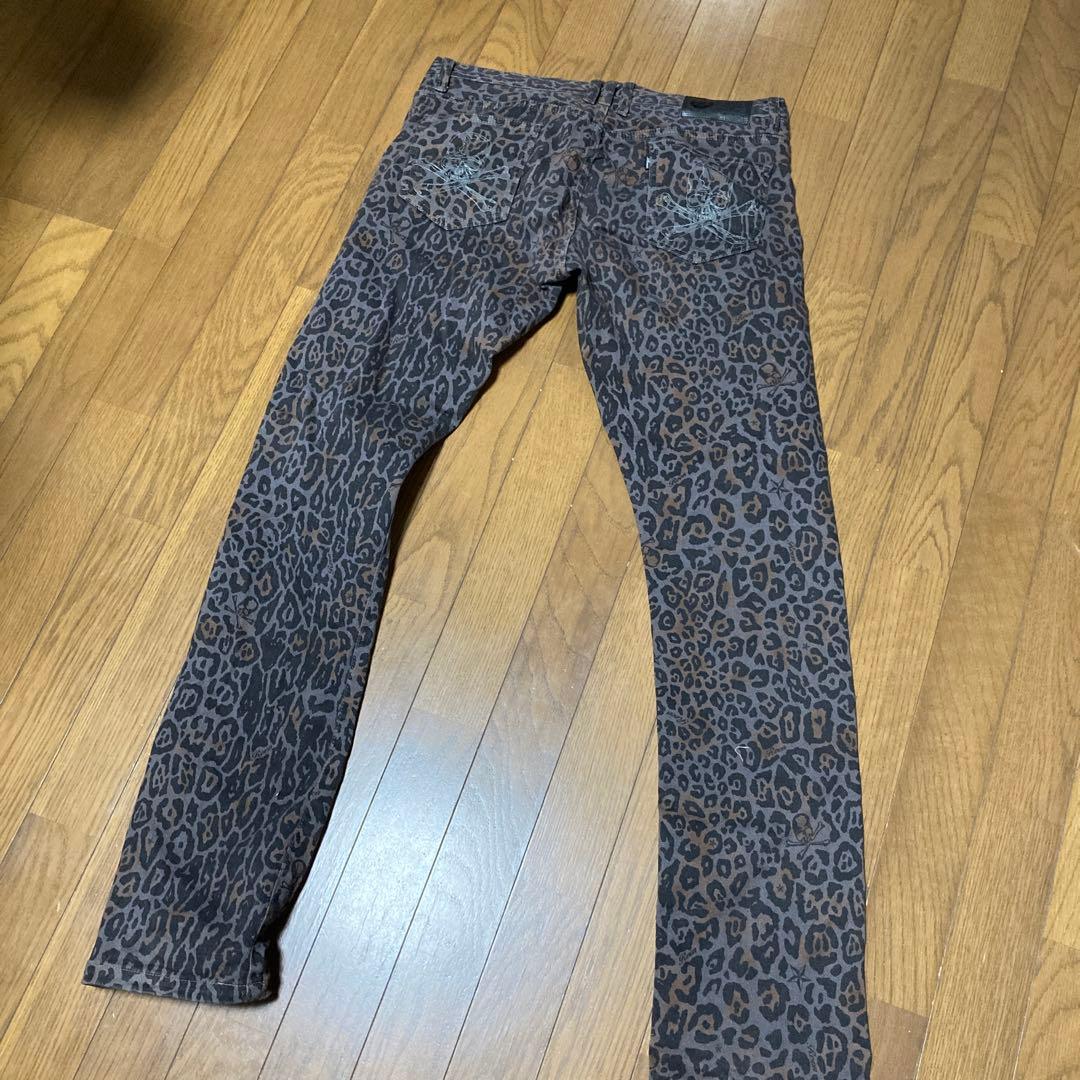 処分価格★ROEN レオパード　デニムパンツ　33