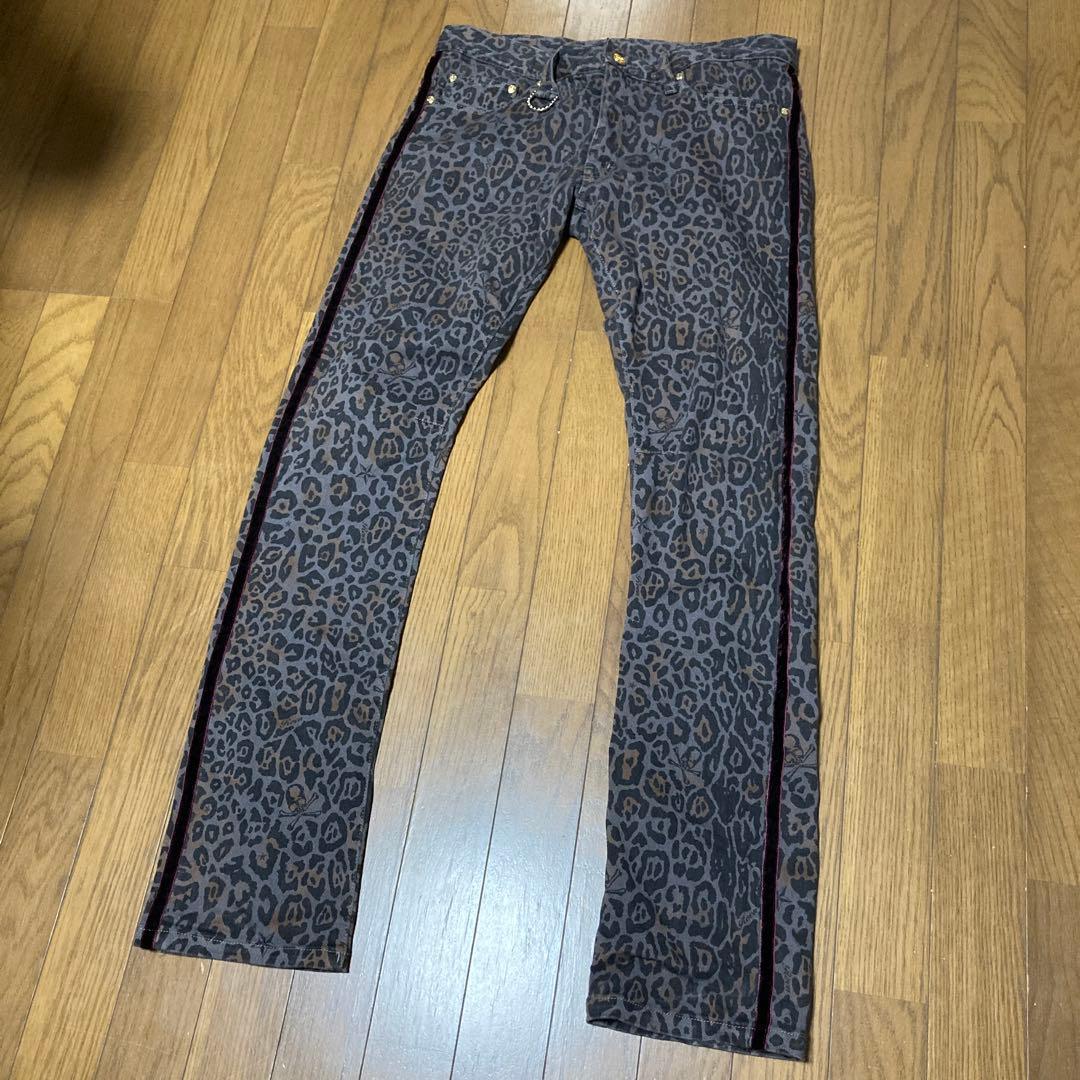 処分価格★ROEN レオパード　デニムパンツ　33