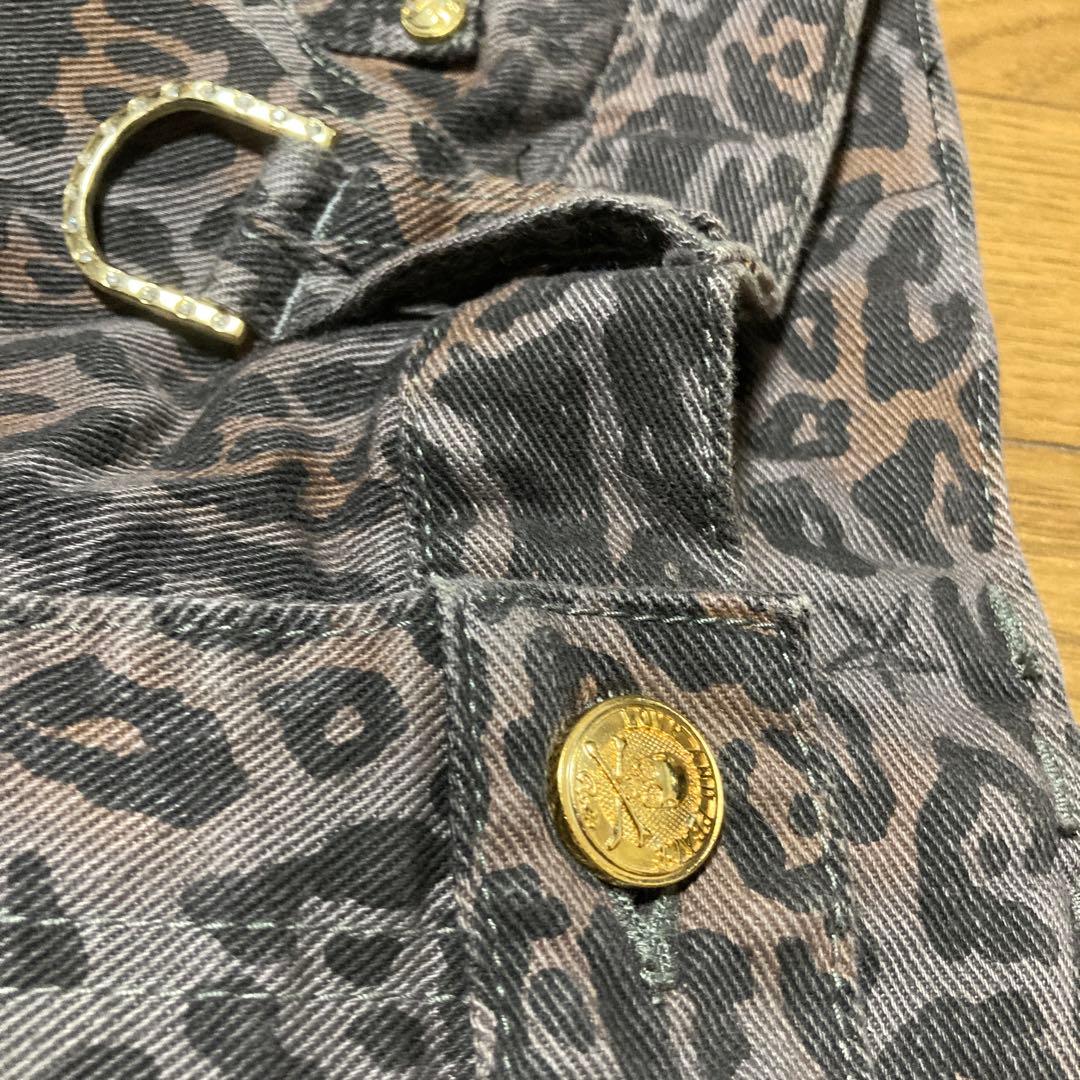 処分価格★ROEN レオパード　デニムパンツ　33