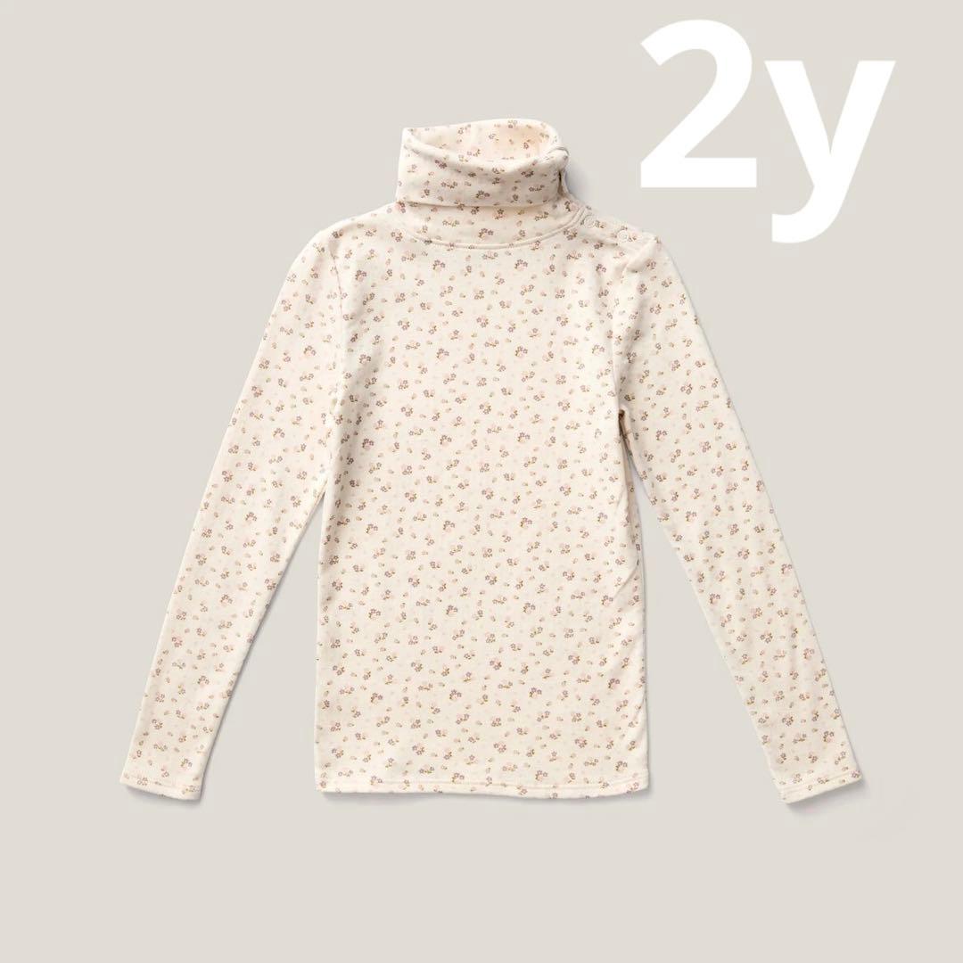 トップス Snap Turtleneck-Calico Print Pointelle