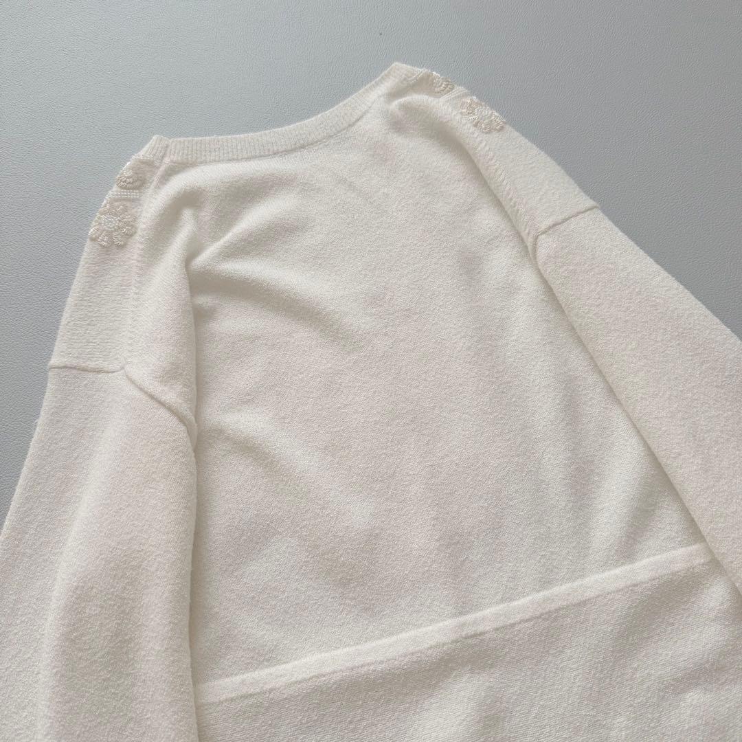 2024 グレースコンチネンタル　エスニック刺繍ニットワンピース