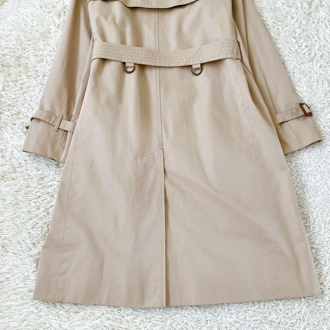 バーバリーロンドン 大きめ40 ライナー付トレンチコートチェック ベージュ