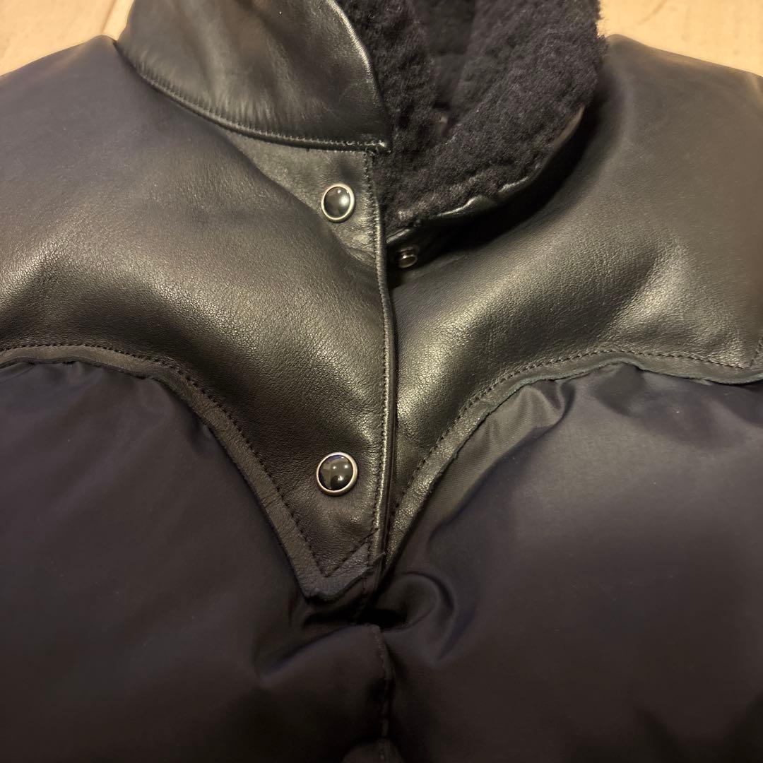 usedロッキーマウンテン☆ダウンベスト☆黒☆7／8☆日本製