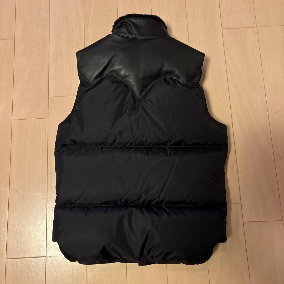 usedロッキーマウンテン☆ダウンベスト☆黒☆7／8☆日本製
