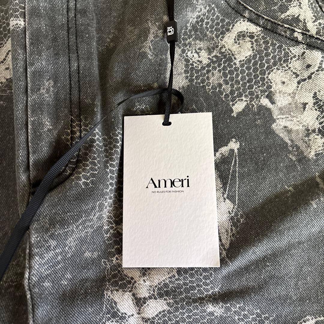 スカート MEDI TROMPE L'OEIL LACE PRINT MINI SKIRT