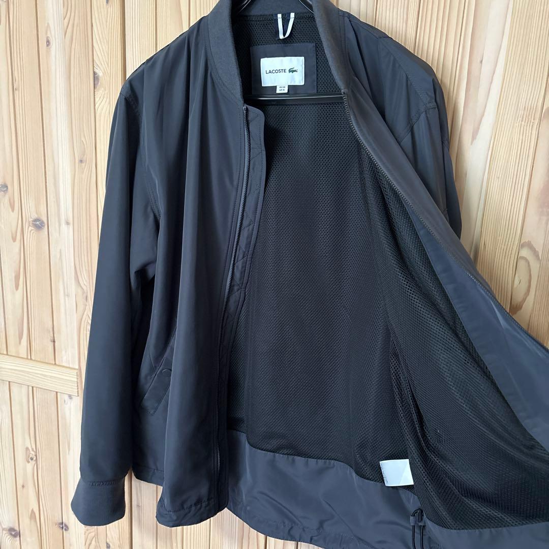 LACOSTE ライトグレー MA-1ジャケット XLサイズ