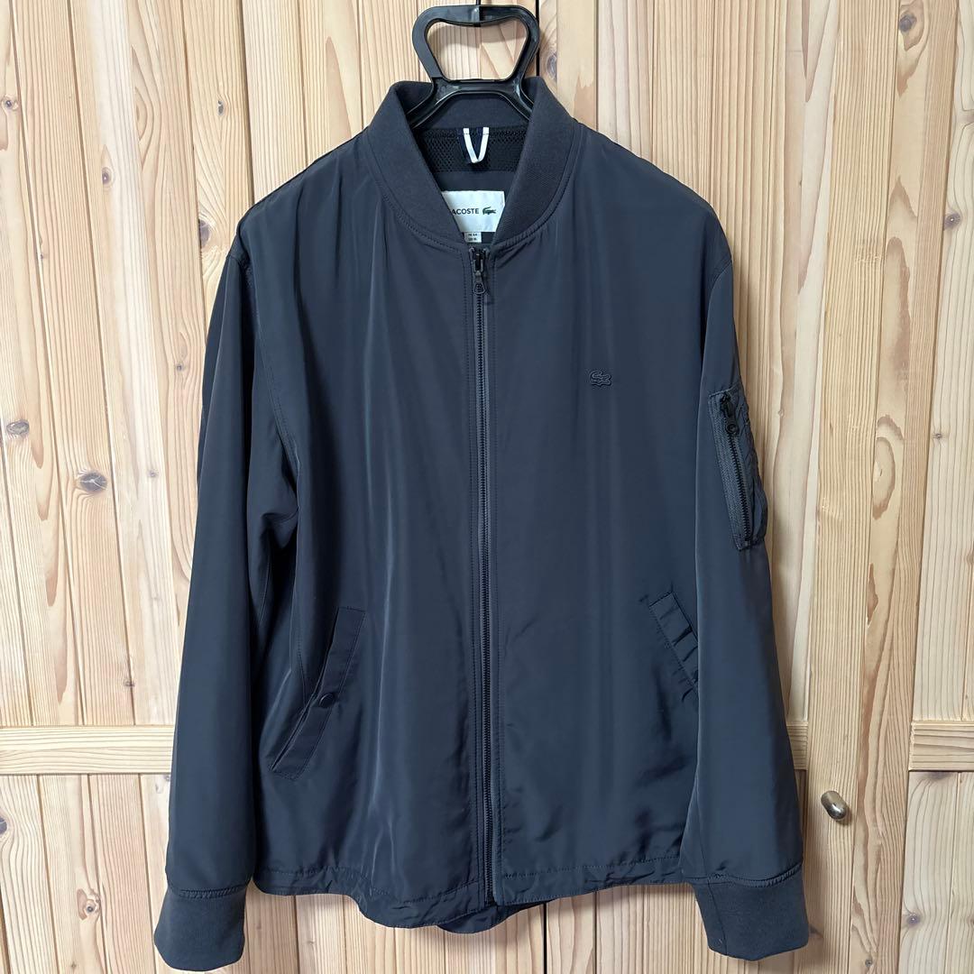 LACOSTE ライトグレー MA-1ジャケット XLサイズ
