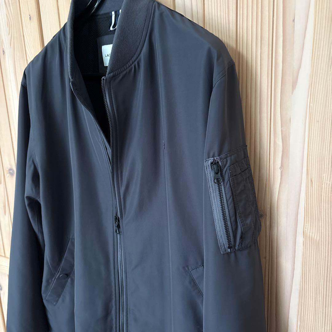 LACOSTE ライトグレー MA-1ジャケット XLサイズ