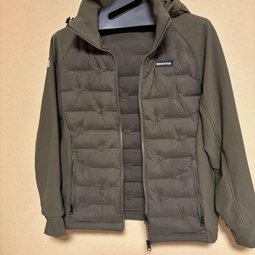 BRIEFING MENS ハイブリッド ダウン パーカー （オリーブ）S