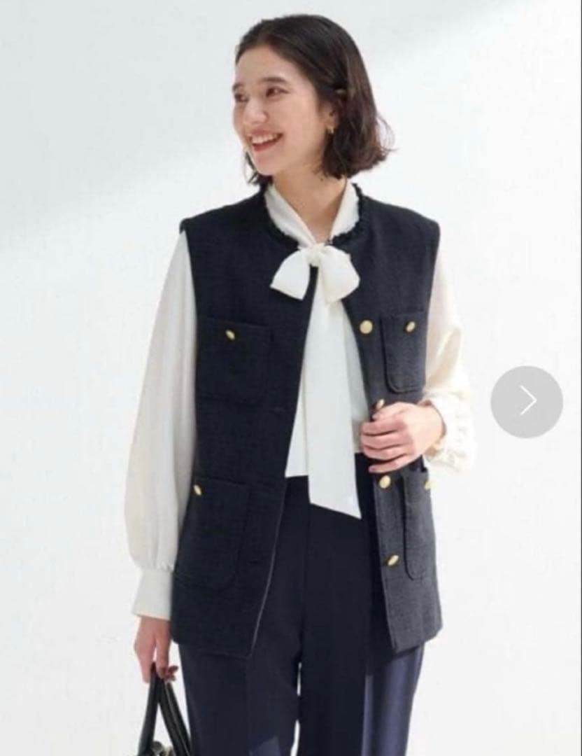 green label relaxing ツイードベスト ジレ 卒入園 VERY