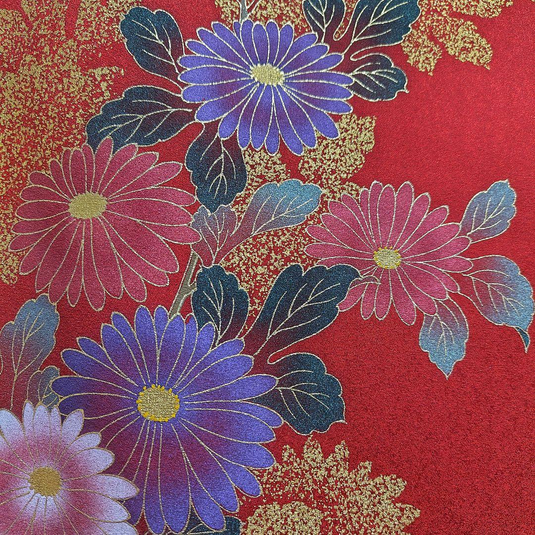 振袖フルセット(7点)・成人式・さがみ誂製・大輪牡丹・金銀彩加工・モダン・正絹