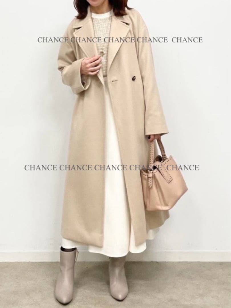 23AW 美品　リフレクト　ロングコート　カシミヤ混　チェスターコート　11