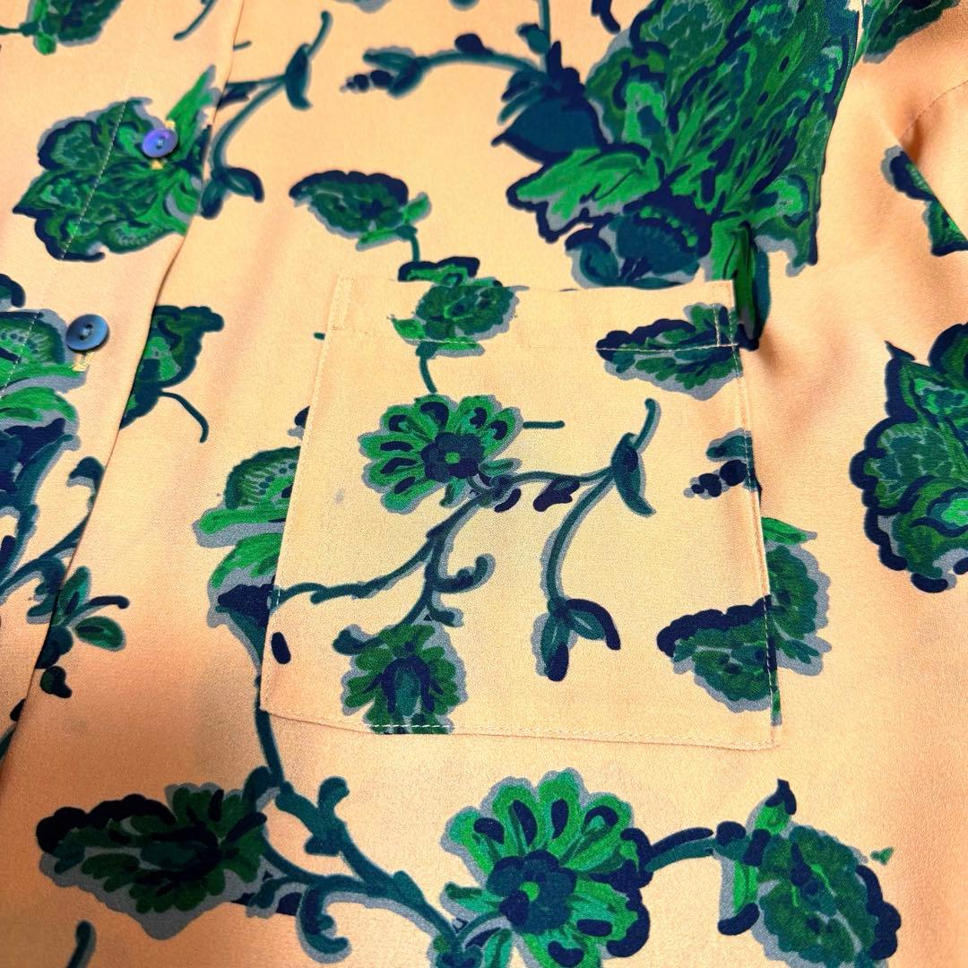 完売品 グレースクラス 2WAY フラワー プリント ロング シャツ ワンピース