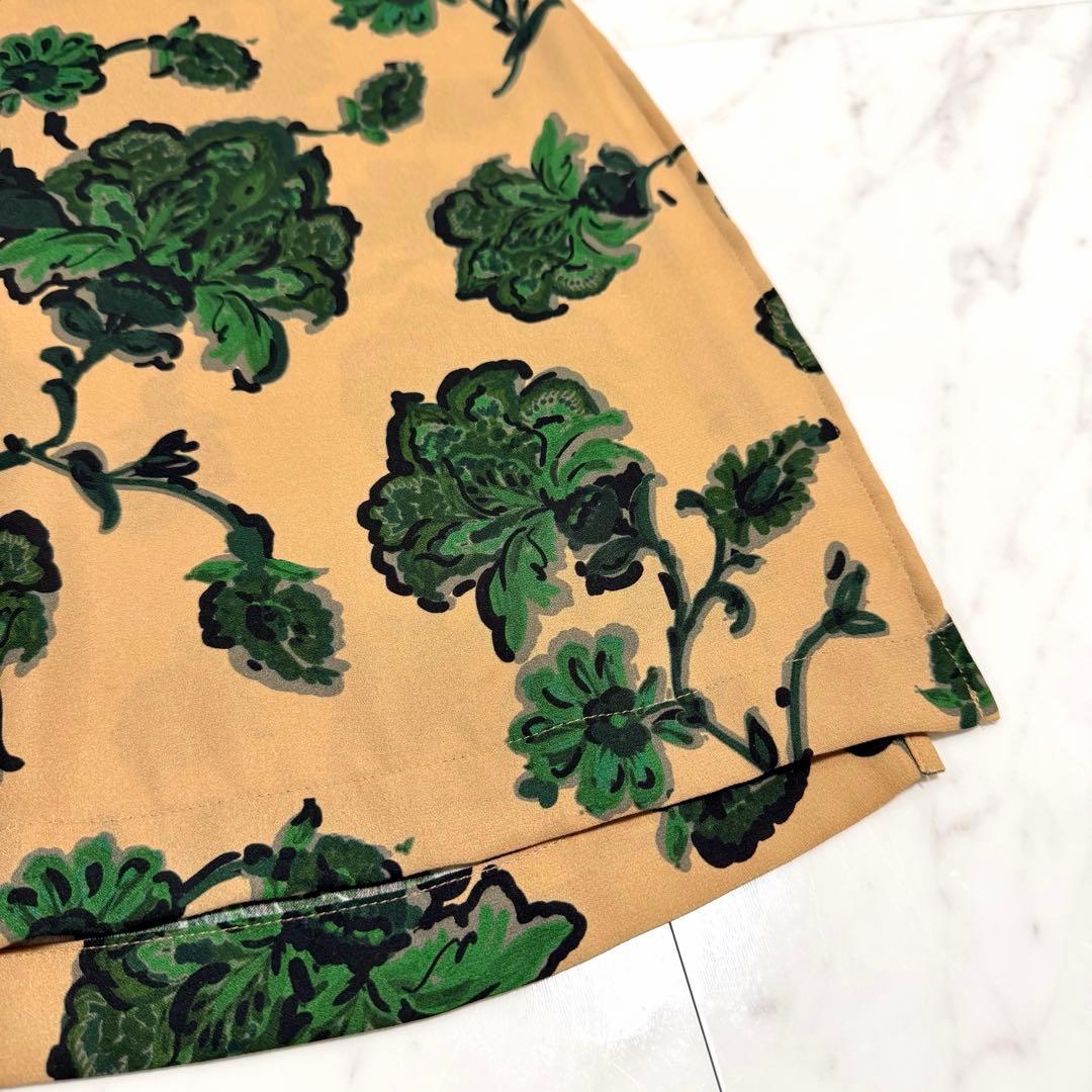 完売品 グレースクラス 2WAY フラワー プリント ロング シャツ ワンピース