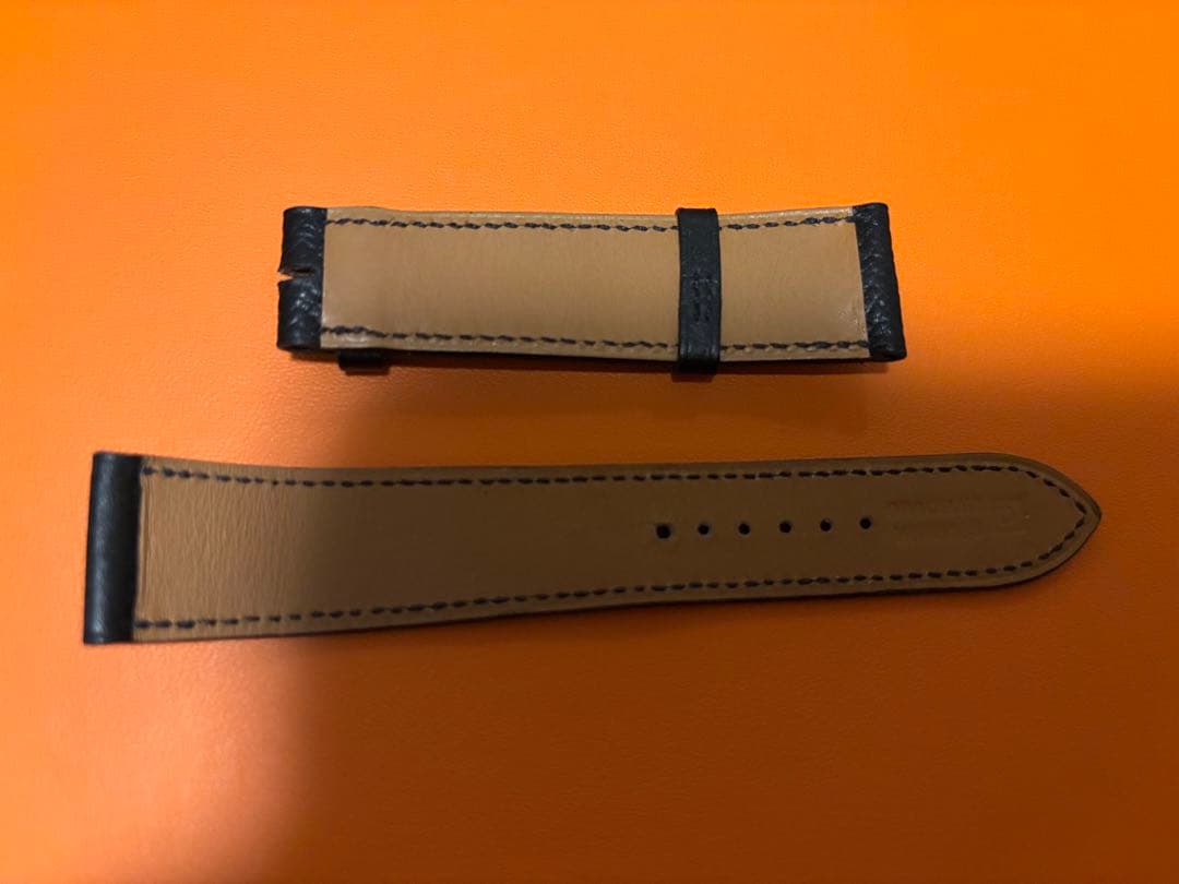 HERMES 黒 レザーベルト 取り付け幅20mm